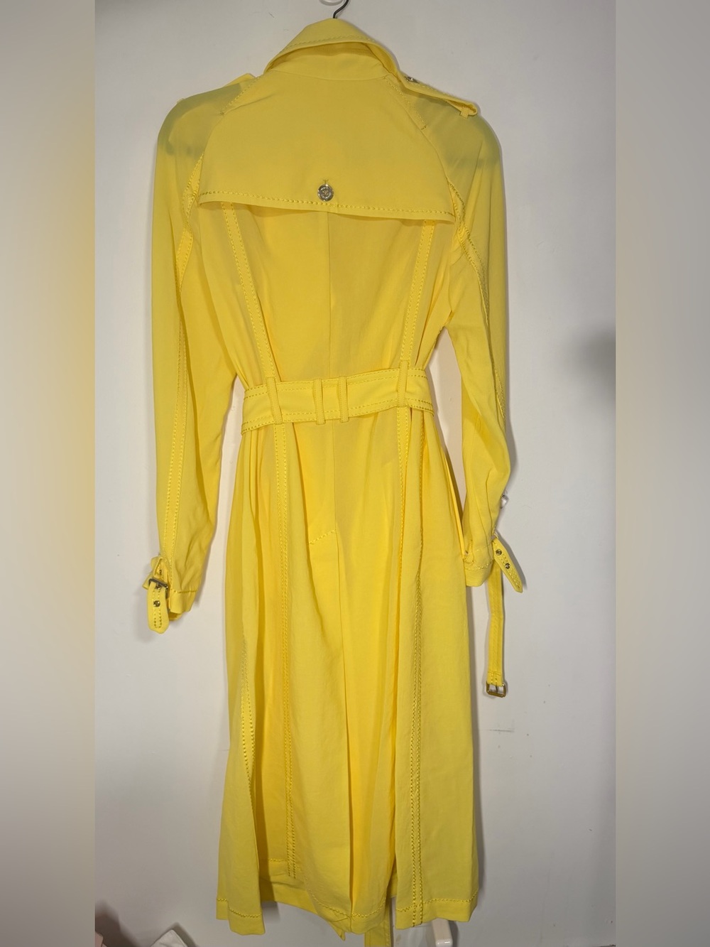 Michael Kors Yellow Lightweight Trench Coat NWT - Picture 3 of 4
